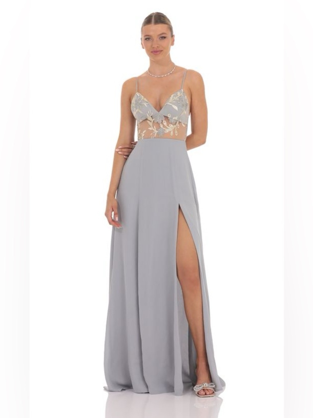 Lucy in the sky floral maxi dress small